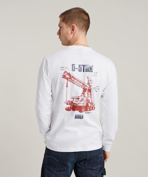 送料込★G-Star★Big Crane Tシャツ G-STAR RAW tシャツ Big Crane Back Graphic T-Shirt