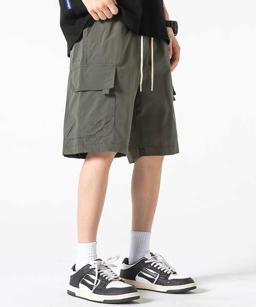 aimoha パンツ outdoor ユニセックス ウエスト紐付き ショート