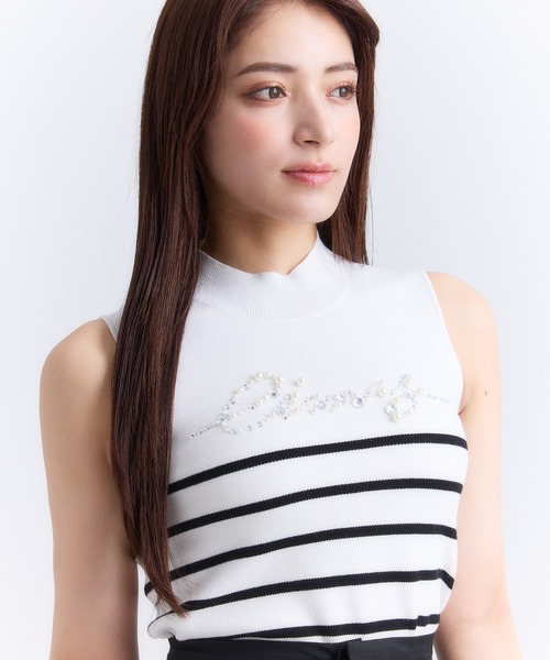 eimy istoire ノースリーブセーター　美品 ビジュー刺繍ノースリーブニット（ニット）｜eimy istoire