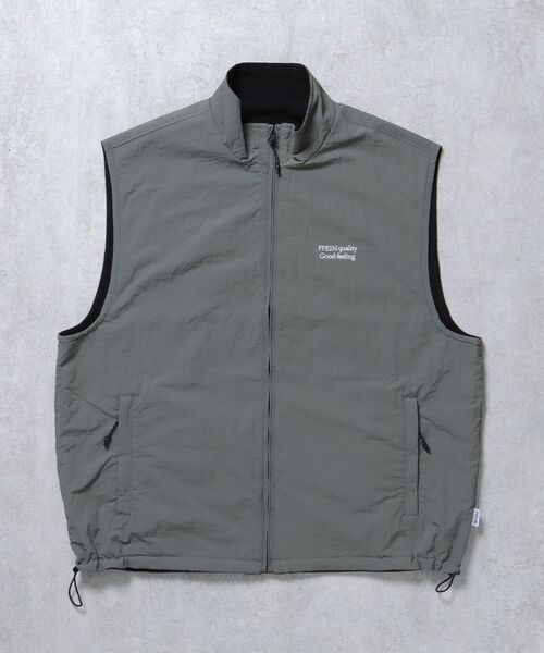 AFB リバーシブルナイロンベスト NAVAL｜【FFEIN(フェイン)】リバーシブルナイロンベスト / 刺繍
