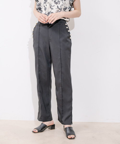 joiceadded パンツ センタープレスワイドパンツ – YOKO CHAN