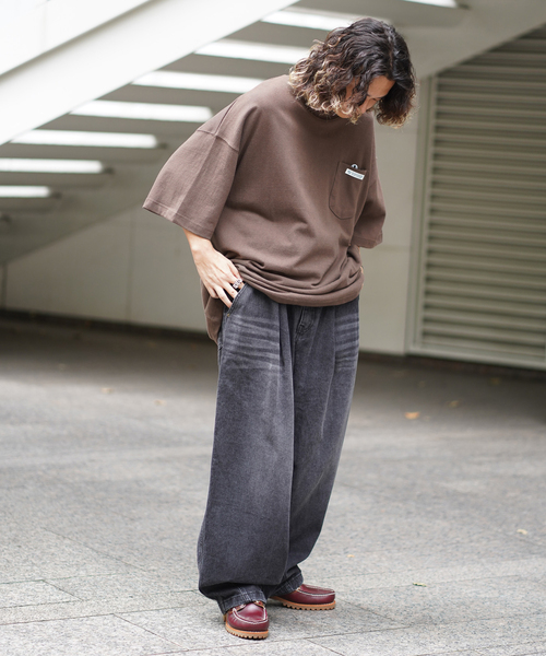 ANGLAN（アングラン） ワイドパンツ ジーンズ デニム デニムパンツ Tin