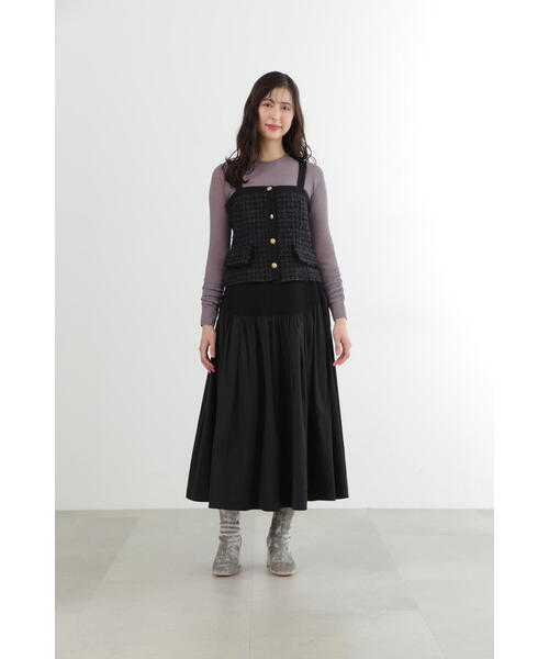 JILL STUART（ジルスチュアート） スカート ニットドッキングタフタ