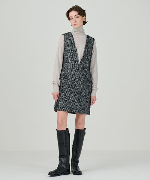 Diagram スカート ラメループツイードジャンパースカート