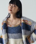ニット セーター ミックスボーダー ニットカー...の詳細画像2