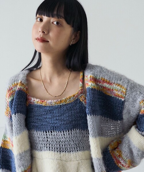 FREAK'S STORE ニット セーター ミックスボーダー ニット