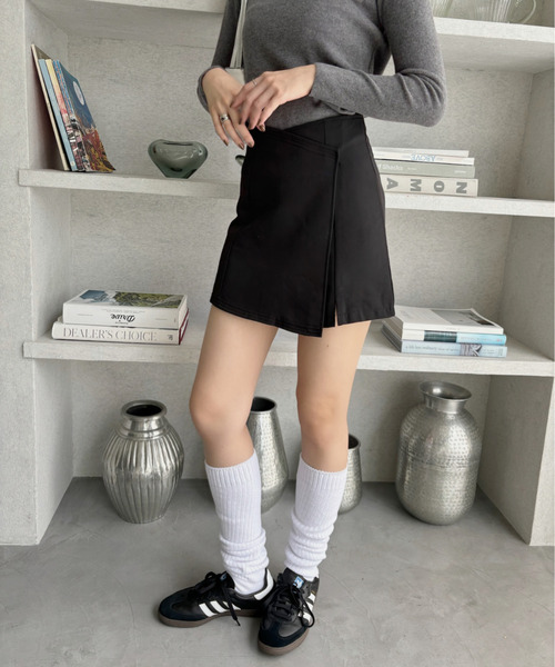 ラップデザインスカートパンツ Lajour パンツ 日本製 ラップデザインパンツ レディース