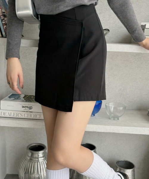 Ada. スカート ラップデザイン ミニ キュロットパンツ
