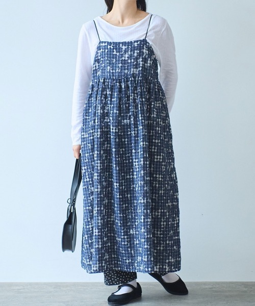 ワンピース gingham×hana opal キャミワンピース