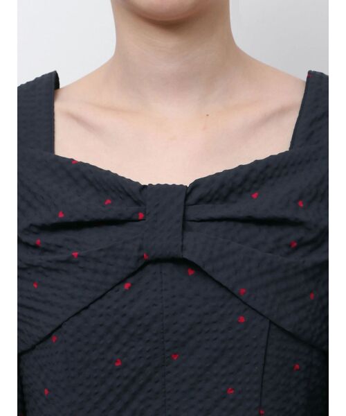 CALNAMUR / HEART PRINT RIBBON ワンピース CALNAMUR ワンピース HEART PRINT RIBBON OP/ハートプリント