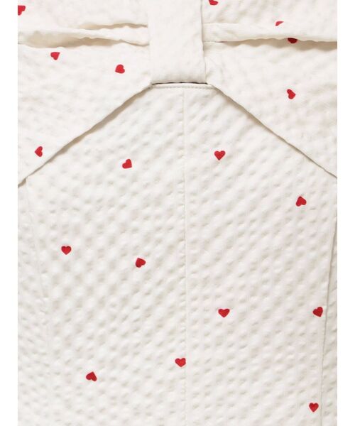 CALNAMUR / HEART PRINT RIBBON ワンピース HEART PRINT RIBBON OP/ハートプリントリボンワンピース