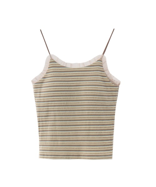 カップ付き キャミソール cup in tulle frill camisole／カップイン
