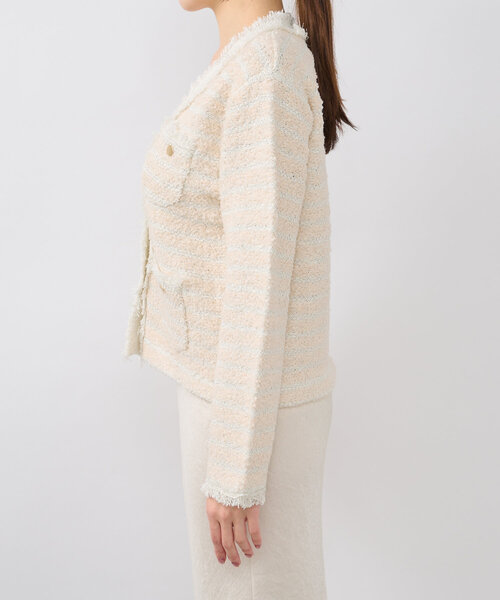 ラブティックボンボン新品【名品・再登場】ファンシーツイードニットカーディガン La boutique BonBon（ラブティックボンボン）の「【名品・再登場