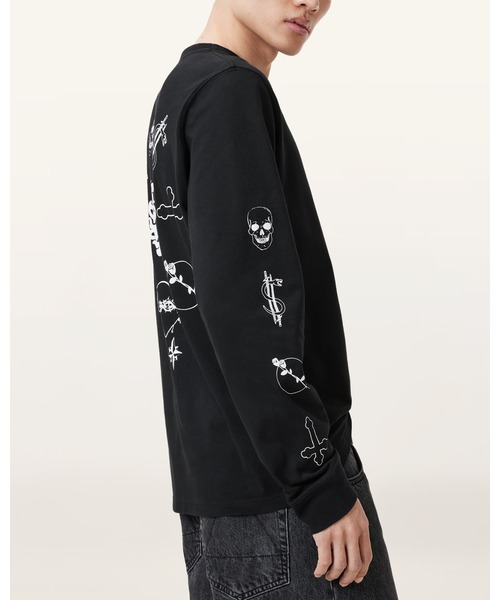 atomic skipper orbital origin限定ライブTシャツ ALLSAINTS tシャツ ORBITAL LONG SLEEVE T-SHIRT | 長袖 Tシャツ