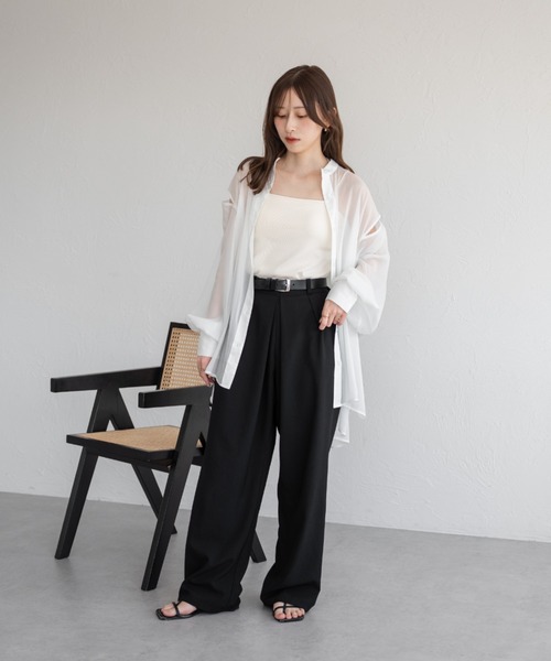 ブラウス シャツ バックオープンシアートップ レディース バックオープンシアートップ（シャツ/ブラウス）｜STYLEMIXER