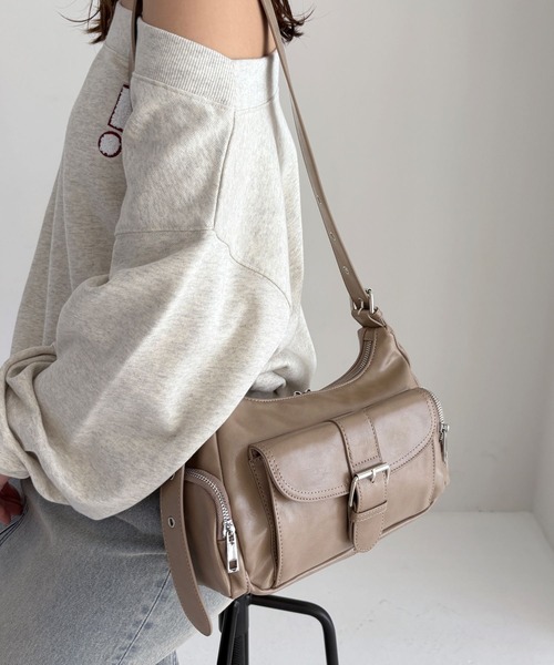 Heather（ヘザー） ショルダーバッグ バッグ ベルト付きWポケットBAG