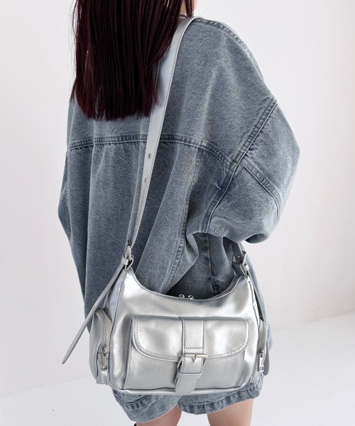 Heather ショルダーバッグ バッグ ベルト付きWポケットBAG