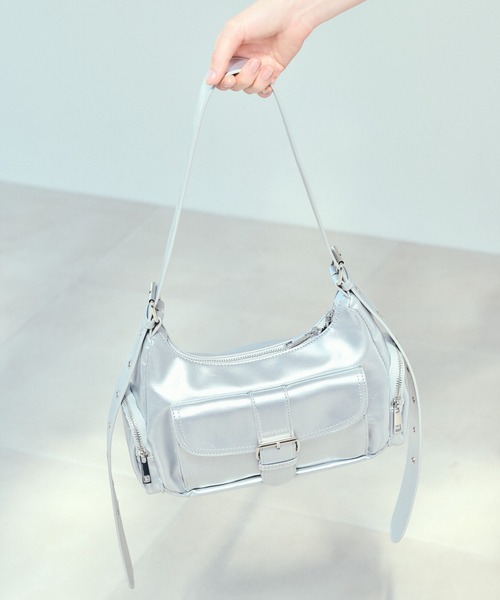 Heather ショルダーバッグ バッグ ベルト付きWポケットBAG