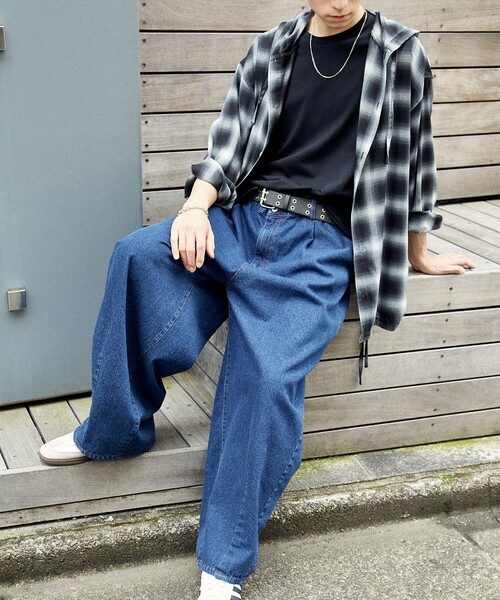 PUBLUX（パブリュクス） チノパン タックツイルパンツ(限定展開