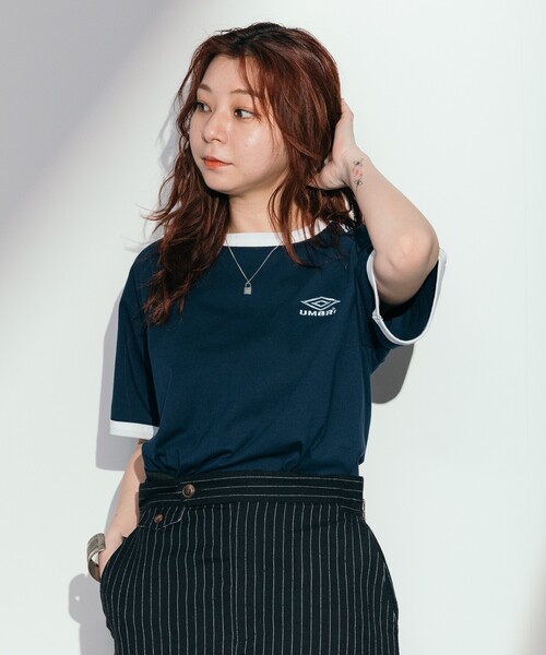 別注　FREAK'S STORE × UMBRO Mesh Tops 紺 セール】UMBRO × FREAK'S STORE/アンブロ 別注 Mesh Polo/別注