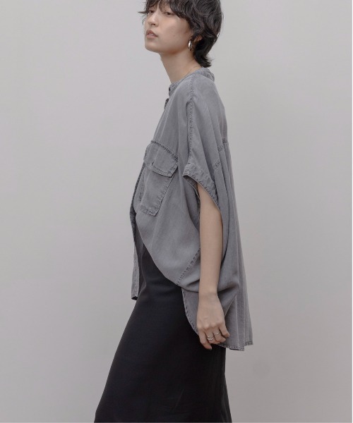 Eimee Law ブラウス シャツ テンセルデニム ドロップショルダー
