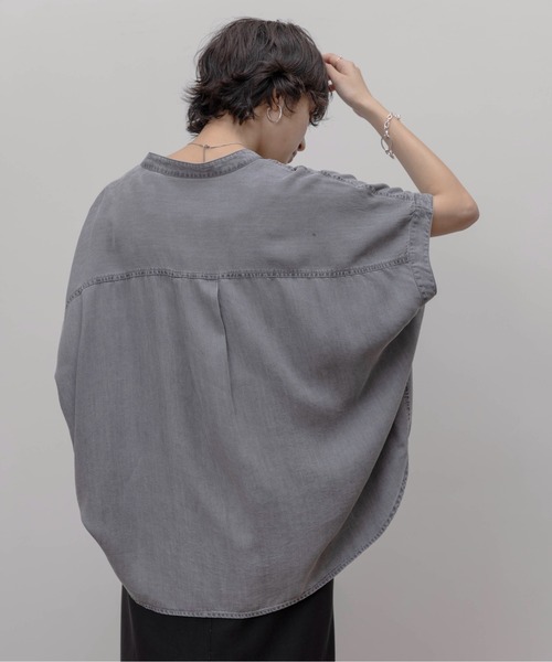 Eimee Law ブラウス シャツ テンセルデニム ドロップショルダー