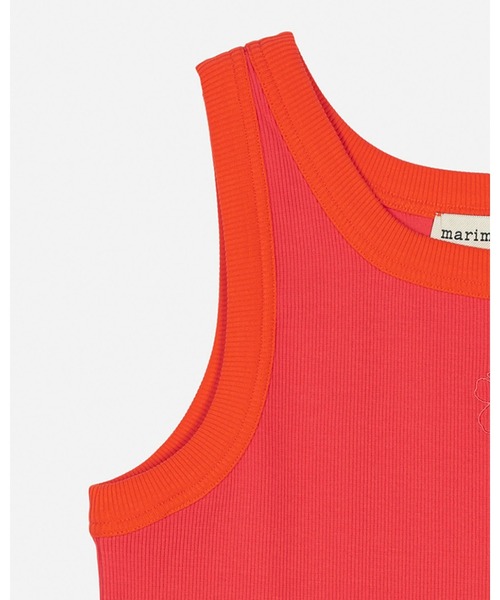 マリメッコ ウニッコ 刺繍 リブ タンクトップ S marimekko（マリメッコ）の「Uusia Unikko / jersey top（タンクトップ