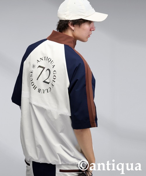 antiqua（アンティカ） 「STCH」ハーフジッププルオーバー レディース