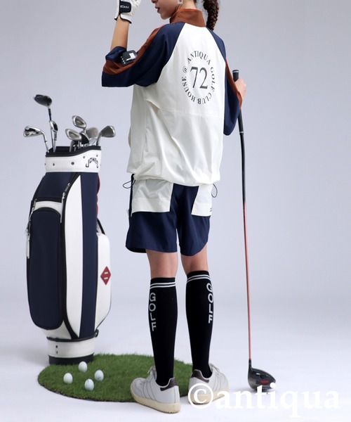 antiqua（アンティカ） 「STCH」ハーフジッププルオーバー レディース