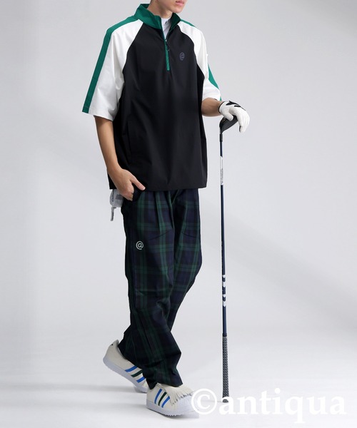 antiqua（アンティカ） 「STCH」ハーフジッププルオーバー レディース