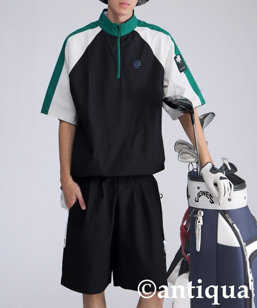 antiqua（アンティカ） 「STCH」ハーフジッププルオーバー レディース