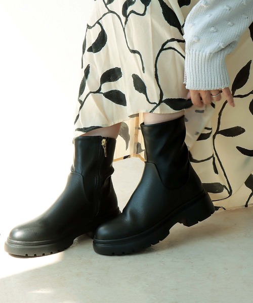 CHIAKI KATAGIRI サイドゴアショートブーツ Size 36