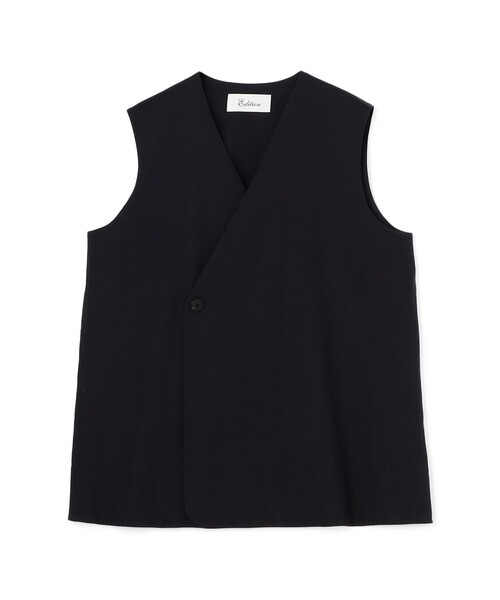 45R ベスト　ジレ　リネン Edition（エディション） ベスト ジレ リネンストレッチ Vネックジレ