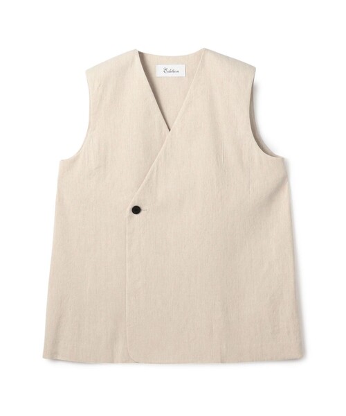 Edition（エディション） ベスト ジレ リネンストレッチ Vネックジレ