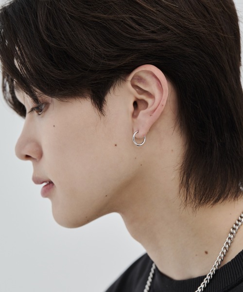 もぐ。　　ピアス　メンズ WYZ ピアス シンプルフープピアス（両耳用） メンズ : ZOZOTOWN Yahoo