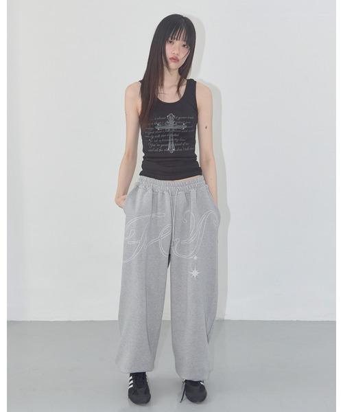 ★FANCY CLUB★ボタン付き バミューダ スウェット パンツ FANCY CLUB/ファンシークラブ ANGEL VINTAGE SWEATPANTS