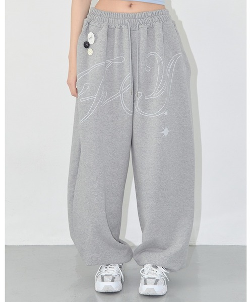 ★FANCY CLUB★ボタン付き バミューダ スウェット パンツ ボタンアップバミューダスウェットパンツ (GRAY) F25QD817