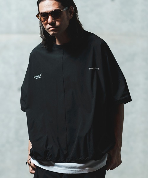 GLIMCLAP tシャツ mt9698- Mini-ripstop nylon fabric short-sleeve