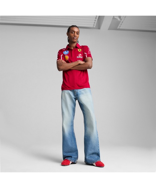 PUMA（プーマ） ポロシャツ メンズ フェラーリ チーム プロ 半袖