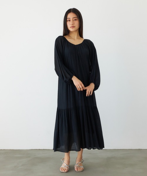 STRATA ワンピース バックオープン楊柳ワンピース 「低身長 STRATA ワンピース バックオープン楊柳ワンピース 「低身長