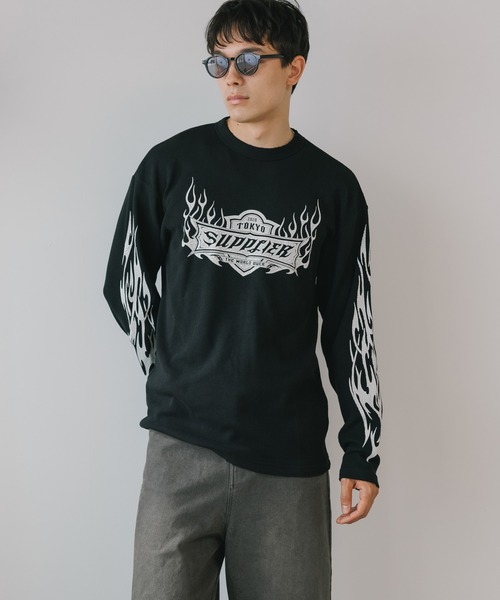 【美品】SUPPLIER サプライヤー　長袖　ロンT Amazon.co.jp: SUPPLIER サプライヤー 長袖 Tシャツ ロンT 切替