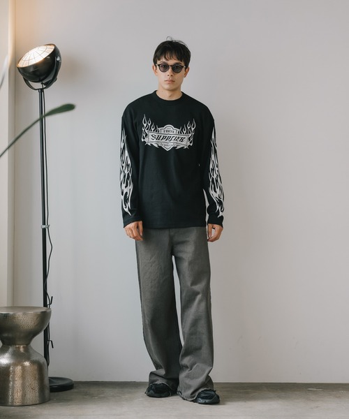 【美品】SUPPLIER サプライヤー　長袖　ロンT Amazon.co.jp: SUPPLIER サプライヤー 長袖 Tシャツ ロンT 切替
