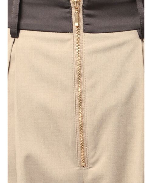 TONAL（トーナル） パンツ サテンウエストタックパンツ レディース