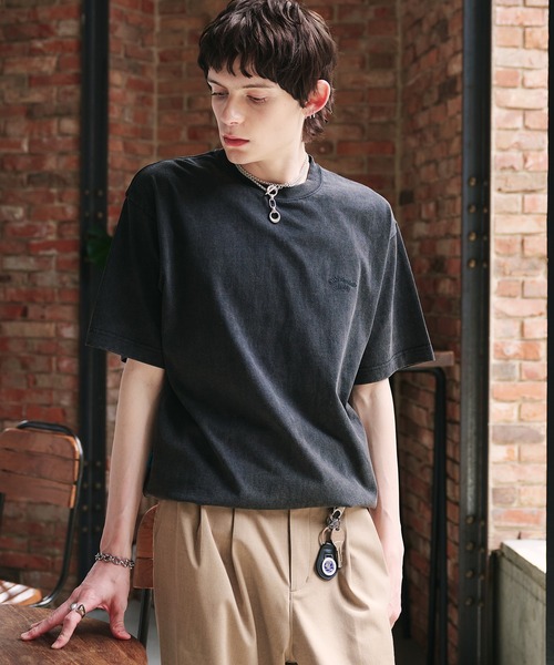 Dunst ♥ UNISEX WAVE LOGO T-SHIRT /追跡付 Adoon plain tシャツ WAVE LOGO DRAWCORD T-SHIRT / ウェーブ