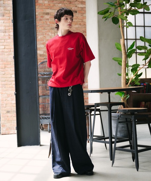 Adoon plain tシャツ 「新色追加 ネイビー系」WAVE LOGO DRAWCORD T