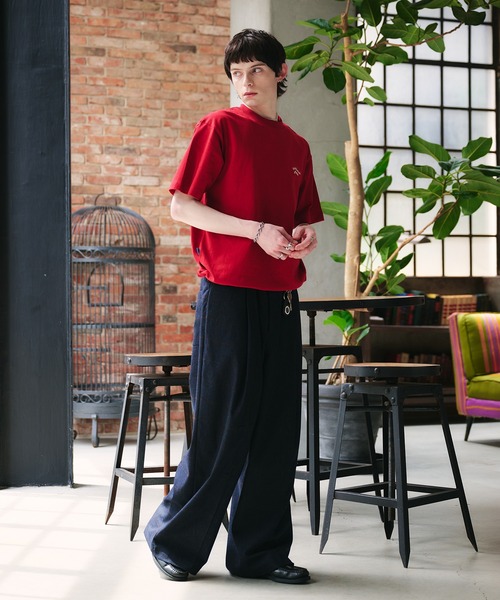 Adoon plain tシャツ 「新色追加 ネイビー系」WAVE LOGO DRAWCORD T