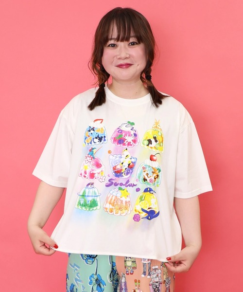tシャツ ScoLar/スカラー　アニマル柄 接触冷感TEE レディース