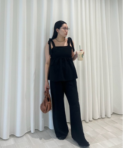 Ameri（アメリ） サロペット オーバーオール SWEAT PEPLUM SET ROMPERS