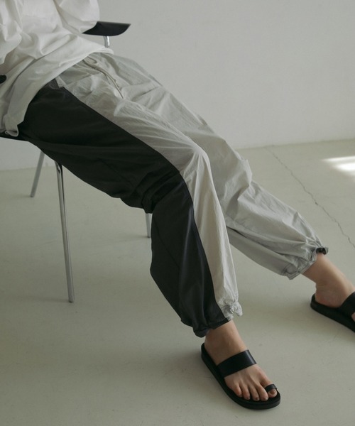 anuke パンツ Bicolor Parachute Pants レディース : ZOZOTOWN