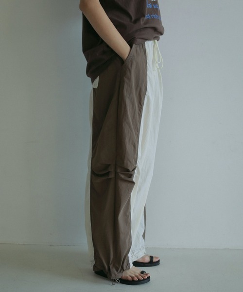 anuke パンツ Bicolor Parachute Pants レディース : ZOZOTOWN